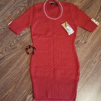 Червена туника-рокля S/M-20лв НОВА, снимка 1 - Рокли - 39435775