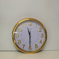 Стенен часовник сребрист/златист 30 см / 1280, снимка 1 - Стенни часовници - 44287626