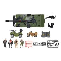 Детска играчка Военен комплект за игра с превозни средства, голям танк и войници, звуци и светлини, снимка 2 - Коли, камиони, мотори, писти - 41843398