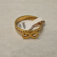 Дамски пръстен от медицинска стомана с камъни цирконии Безкрайност, снимка 1 - Пръстени - 44520897