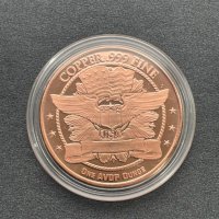1 oz медна монета - Американски орел, снимка 4 - Нумизматика и бонистика - 44350327