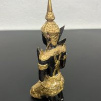 Тайландска бронзова фигура на  танцьорка / Буда. №5096, снимка 5 - Колекции - 44370846