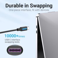 Vention USB Кабел 5A Fast Charge, Type-C / Type-C - 1.5M - USB 2.0 - COTBG, снимка 8 - USB кабели - 41292152