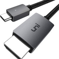 UNI 3м високоскоростен USB-C към HDMI кабел 4K@30Hz>Thunderbolt 3/4-iPad Pro/Air,MacBook Pro,Galaxy , снимка 1 - Стойки, 3D очила, аксесоари - 44482419