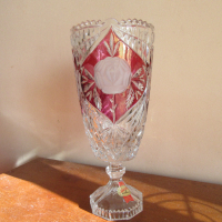 кристална немска ваза, снимка 1 - Вази - 44623930