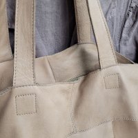 Естествена кожа ОГРОМНА чанта,тип торба,бежева, снимка 12 - Чанти - 41687693