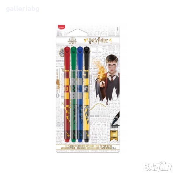 Комплект тънкописци Хари Потър - 4 цвята (Harry Potter), снимка 1