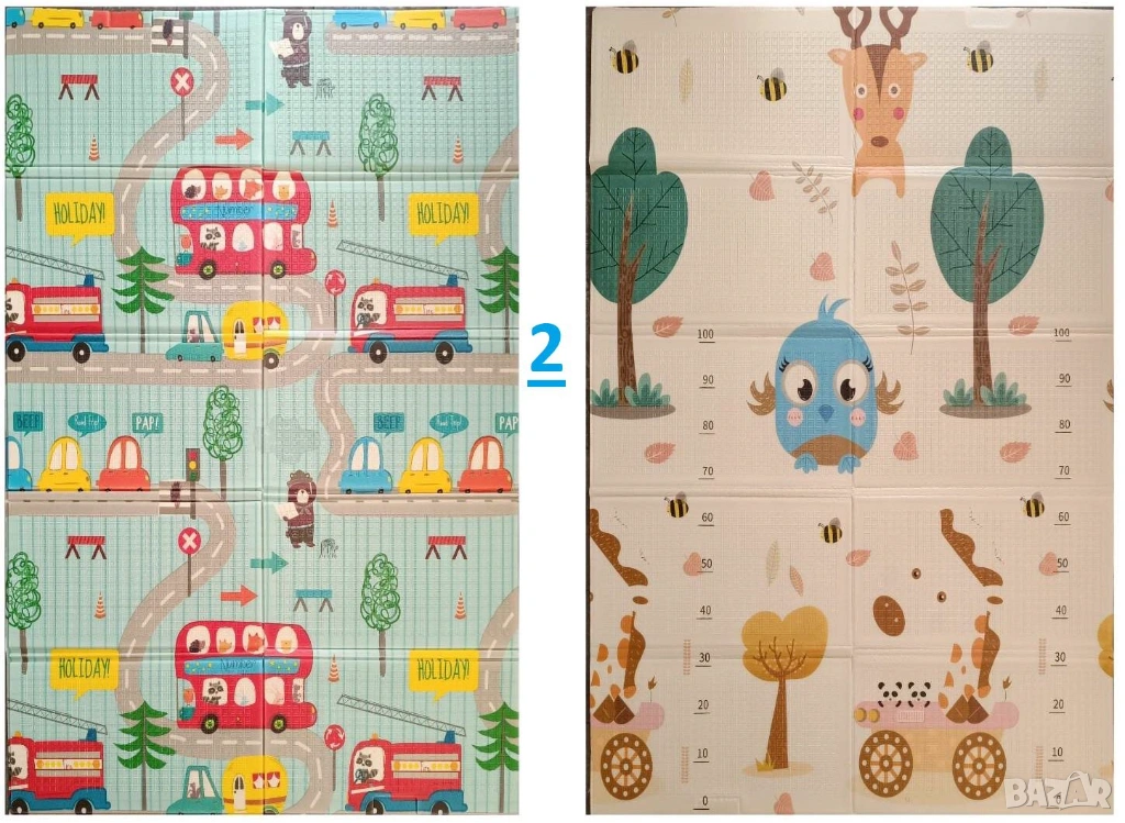 килим за игра с две лица 120/180, снимка 1