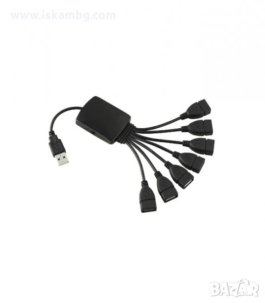USB HUB 7 PORT СЪС ЗАХРАНВАНЕ НА 220V - код 0990, снимка 1