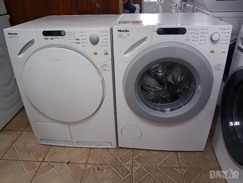 Комплект пералня и сушилня Миеле Miele W 1900 A+++ 7кг Made in Germany 2 години гаранция!, снимка 1
