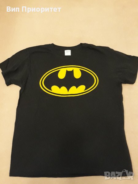 Тениска Батман, черна с принт отпред , изчистен модел, къс ръкав, снимка 1