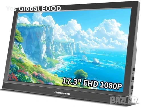 Showscreen преносим монитор 17.3″ Full HD 60Hz с говорители, снимка 1