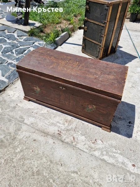 Стар дървен сандък от 1925г., снимка 1