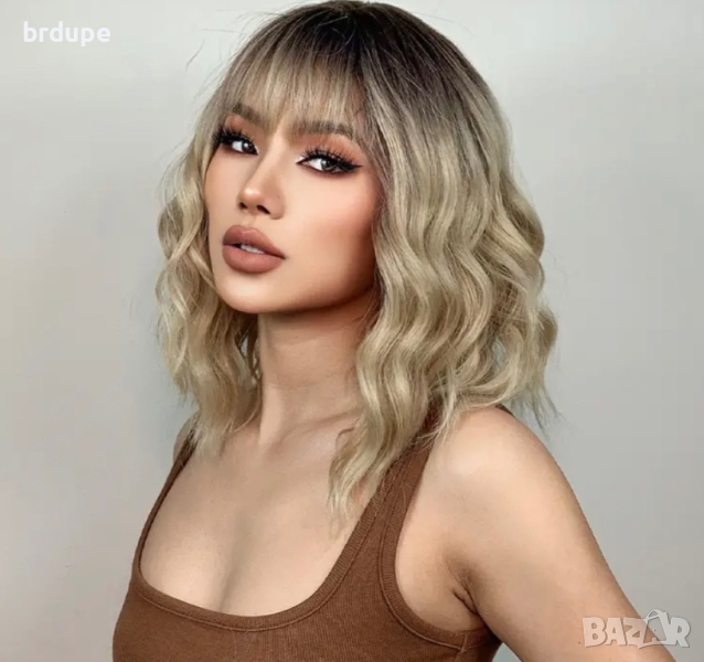Руса - омбре перука на вълни, снимка 1