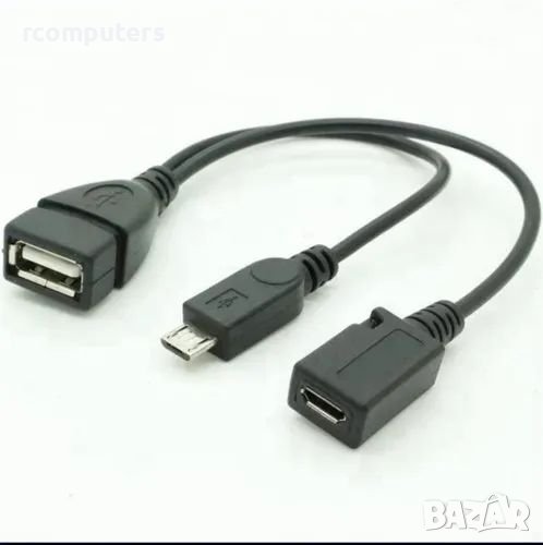 Преходник USB- OTG micro USB M F, снимка 1