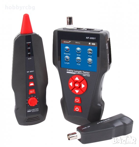 Кабел тестер за мрежови, телефонни, RJ45, RJ11, BNC кабели, POE, PING, Cat 7, снимка 1
