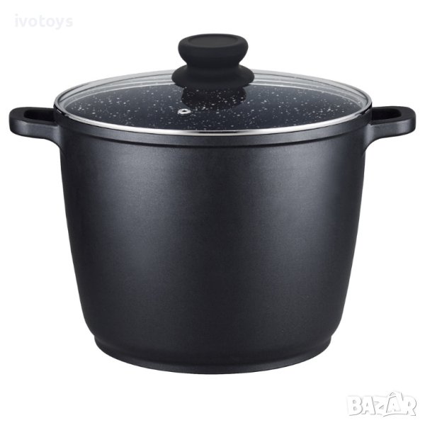 Дълбока тенджера с капак ZEPHYR ZP 4318 M24D, 24 см, 6.2 л, Покритие Granite, Индукция, снимка 1