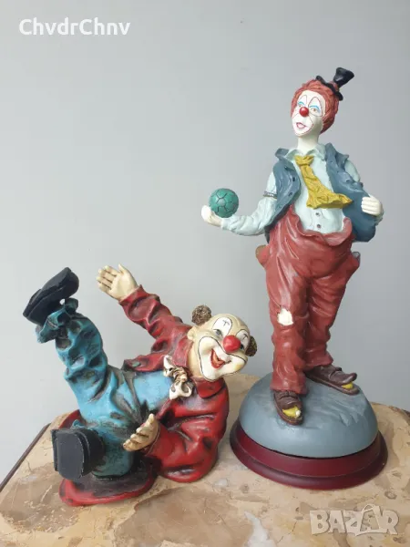 GILDE статуетки 15см-2кг/2бр колекционерска немска фигура на клоун, снимка 1