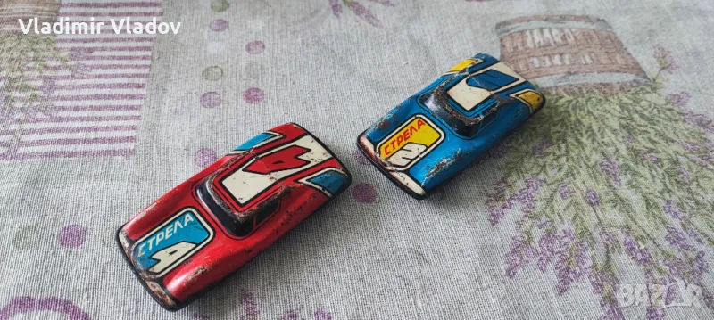 Стари ламаринени СССР колички ,, Стрела,, , снимка 1