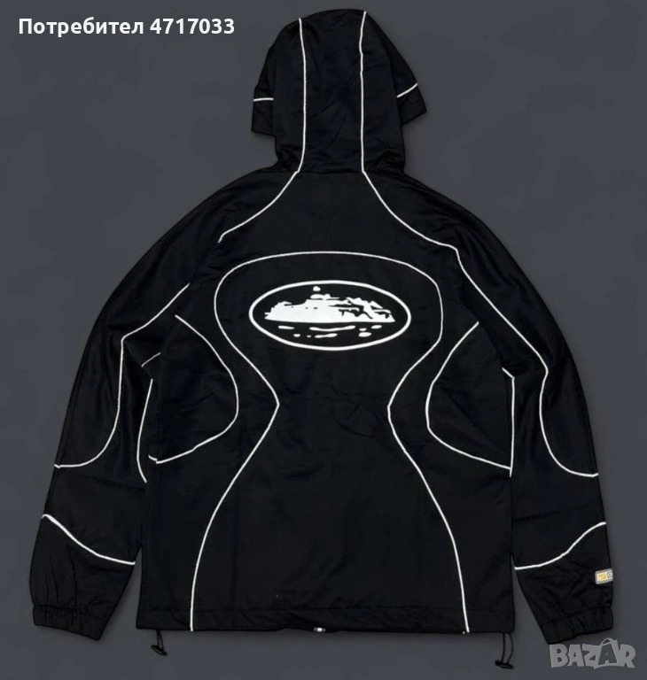 черно светлоотразително яке с долнище Corteiz/Nike Tracksuit Limited Edition., снимка 1