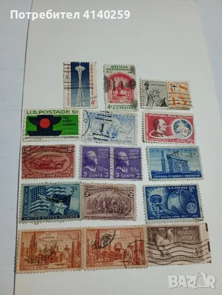 САЩ марки стари , снимка 1