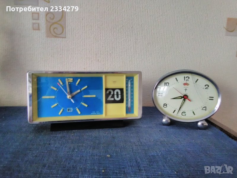  Часовник-будилник,механичен стар рядко срещан,китайски от 70-те години., снимка 1