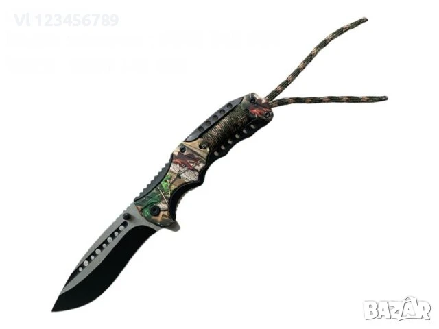 Автоматичен сгъваем нож с паракорд на дръжката 95х215, снимка 1