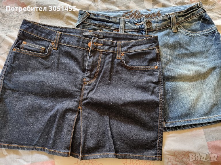 2 бр.дамски дънкови къси поли - Next и Zara, снимка 1