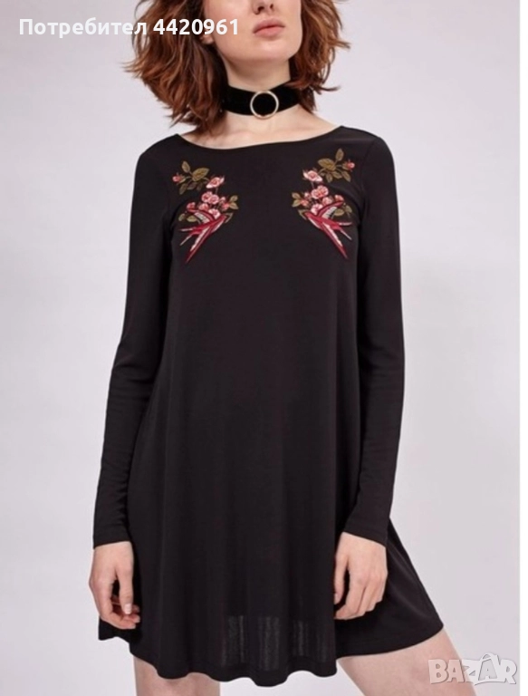 Мини рокля с дълъг ръкав, снимка 1