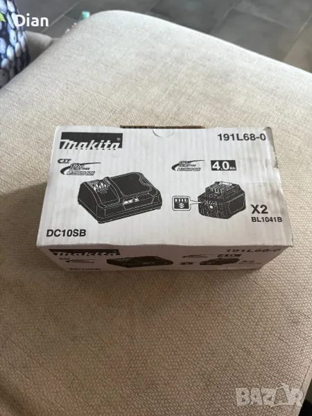 Makita 191L68-0 комплект: 2 батерии + зарядно (12V / 4.0Ah), снимка 1