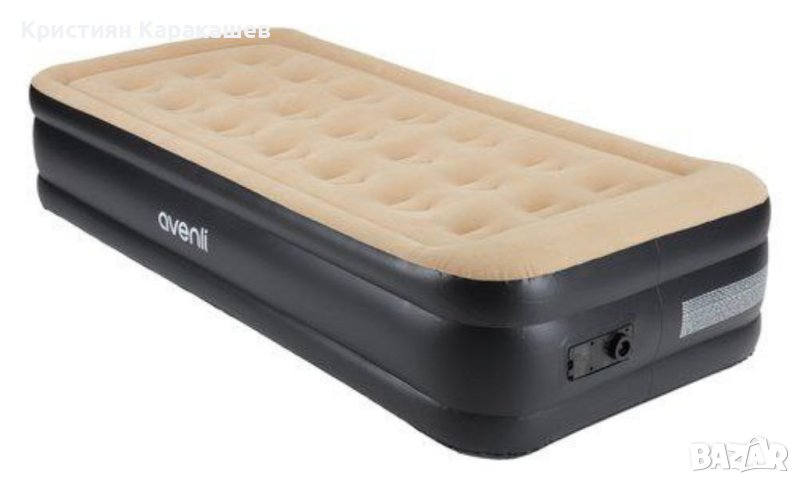  Надуваемо легло FLOCKED Ш95xД196xВ39/46, снимка 1