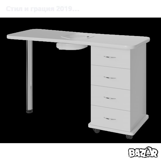 Маса за маникюр с прахоуловител Esti -76W - 105 x 42/50 x 75 см, снимка 1