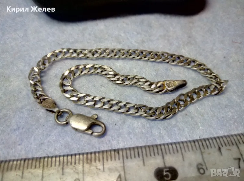 СТИЛНА СРЕБЪРНА ГРИВНА СРЕБРО 925 ЗДРАВА КЛАСИЧЕСКА ПЛЕТКА 47513, снимка 1