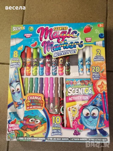 ароматизирани фулмастри, различните цветове имат аромат на ягода, малина, лимон, киви и др. , снимка 1