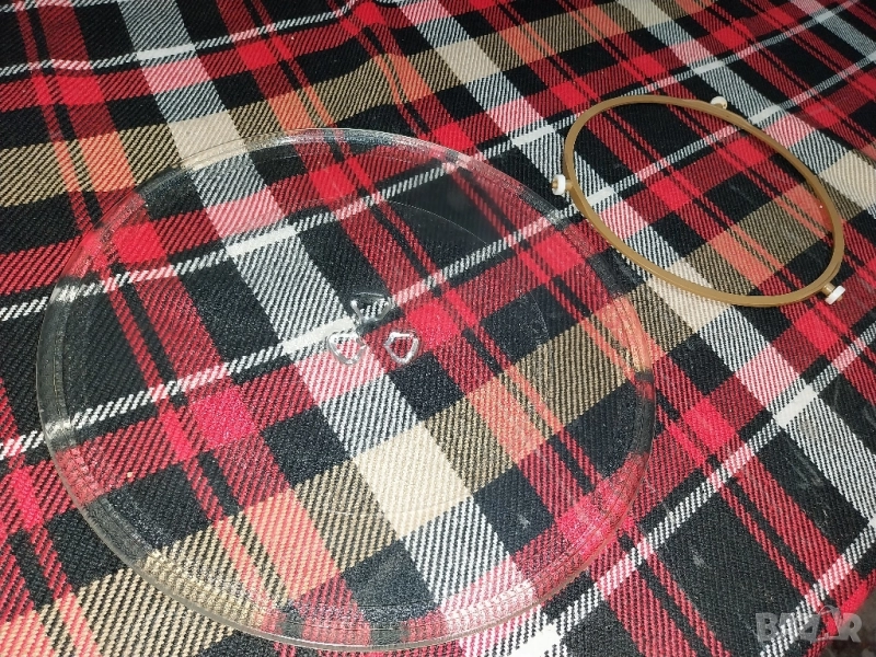 Стъклена чиния за микровълнова фурна , снимка 1