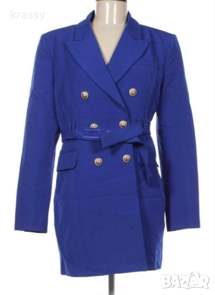НОВО страхотно дълго елегантно дамско сако с интересен гръб (размер Л), снимка 1