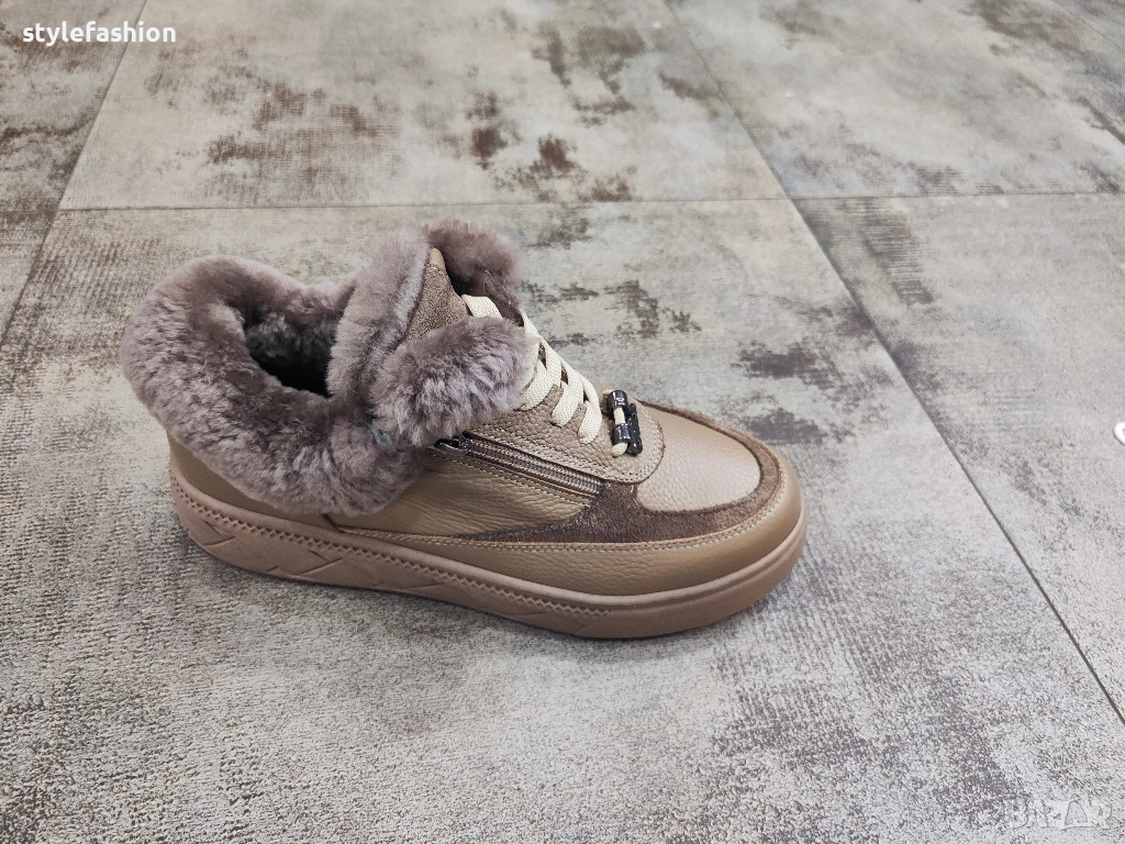 Доставка преди Коледа!Боти от естествена кожа с нежен топъл хастар от естествена вълна /01, снимка 1