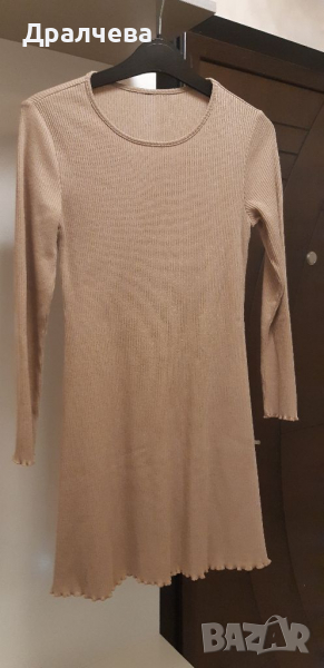Рокля бежова,S до М, снимка 1