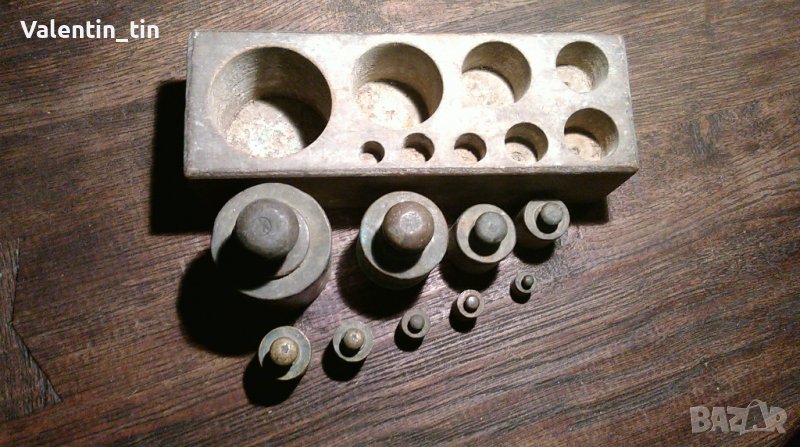 Месингови грамове, теглилки, тежести за кантар, везна пълен комплект , снимка 1