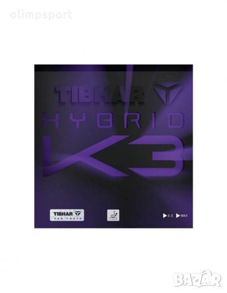 гума за тенис на маса Tibhar Hybrid K3 нова черна, червена мах офф+ стратегия гладка гума скорост 11, снимка 1
