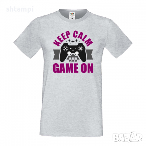 Мъжка тениска Keep Calm And Game On, снимка 4 - Тениски - 36193298