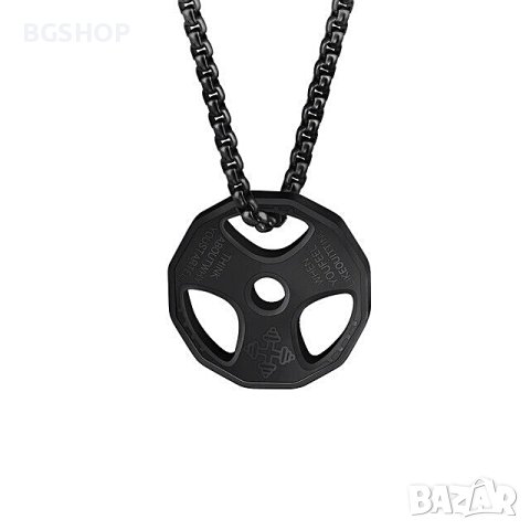 Фитнес колие диск с тежести - Black