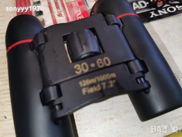 НОВ БИНОКЪЛ 30Х60 ЧЕРЕН 2702261320, снимка 3 - Екипировка - 53645053