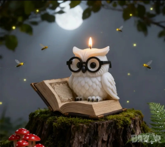 Молд бухал с книга , снимка 5 - Форми - 53494334