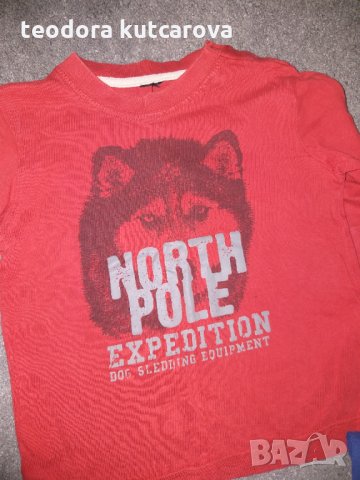 2 блузи с дълъг ръкав, 1 тениска и нова пижама, снимка 3 - Детски Блузи и туники - 34032281