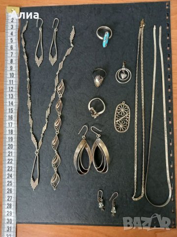 Сребърни бижута, снимка 7 - Бижутерийни комплекти - 33683470