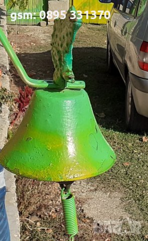 Зелена жаба - камбана, метал, стара, за закачане, закача се, снимка 5 - Други - 41451991
