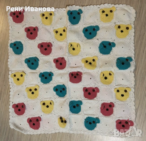 Плетено одеялце за бебе, снимка 2 - Други - 52306200