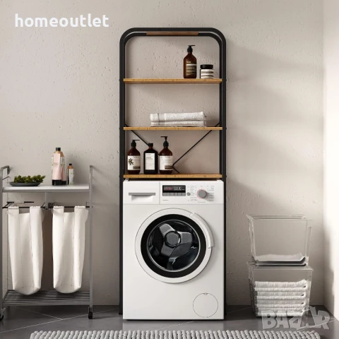 ПРОМОЦИЯ Висок стелаж за съхранение, подходящ за баня, тоалетна и перално помещение  10CZLDSF12TW, снимка 6 - Етажерки - 50939379