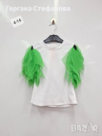 Уникален модел 🤩 Блуза рипс  Синьо-4г.6г.8г.10г.12г.14г. Зелено-4г.6г.8г.10г.12г.14г. Цена -28 лв, снимка 1